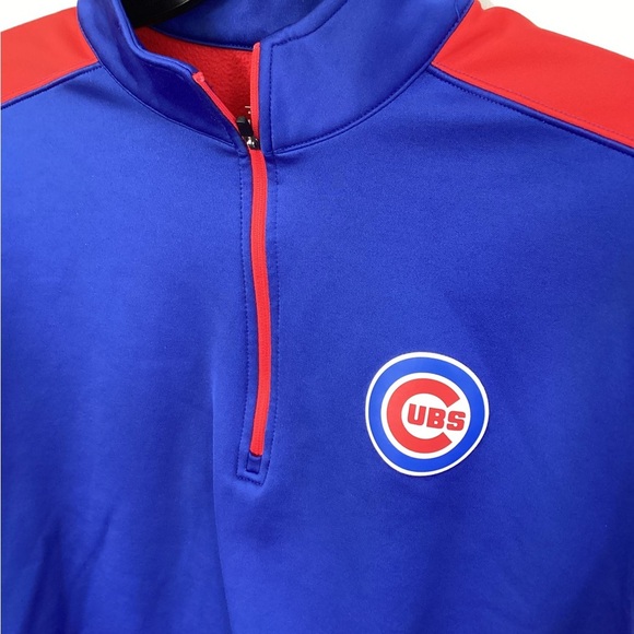 Chicago Cubs Performance 1/2 Zip Pullover Jacket Blue XL, MLB, Baseball Fangear - Picture 2 of 6